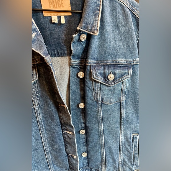 Paige Rowan denim jacket, medium wash, size XL - Picture 3 of 6